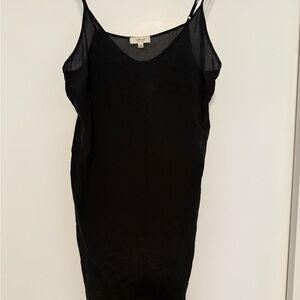 Wilfred Black Silk Slip Dress with Adjustable Straps